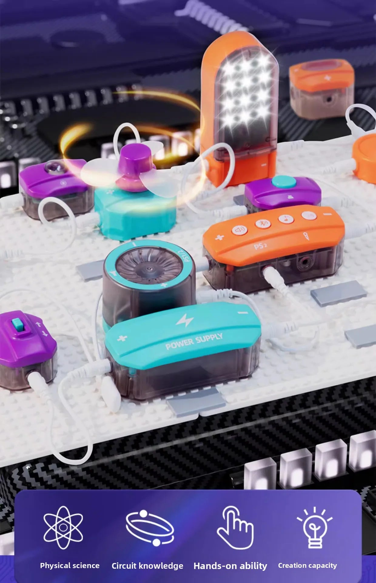 Circuit Experiment Building Blocks Toy Assembly Science Experiment Set Physics Enlightenment Wholesale DIY Science Education Ass