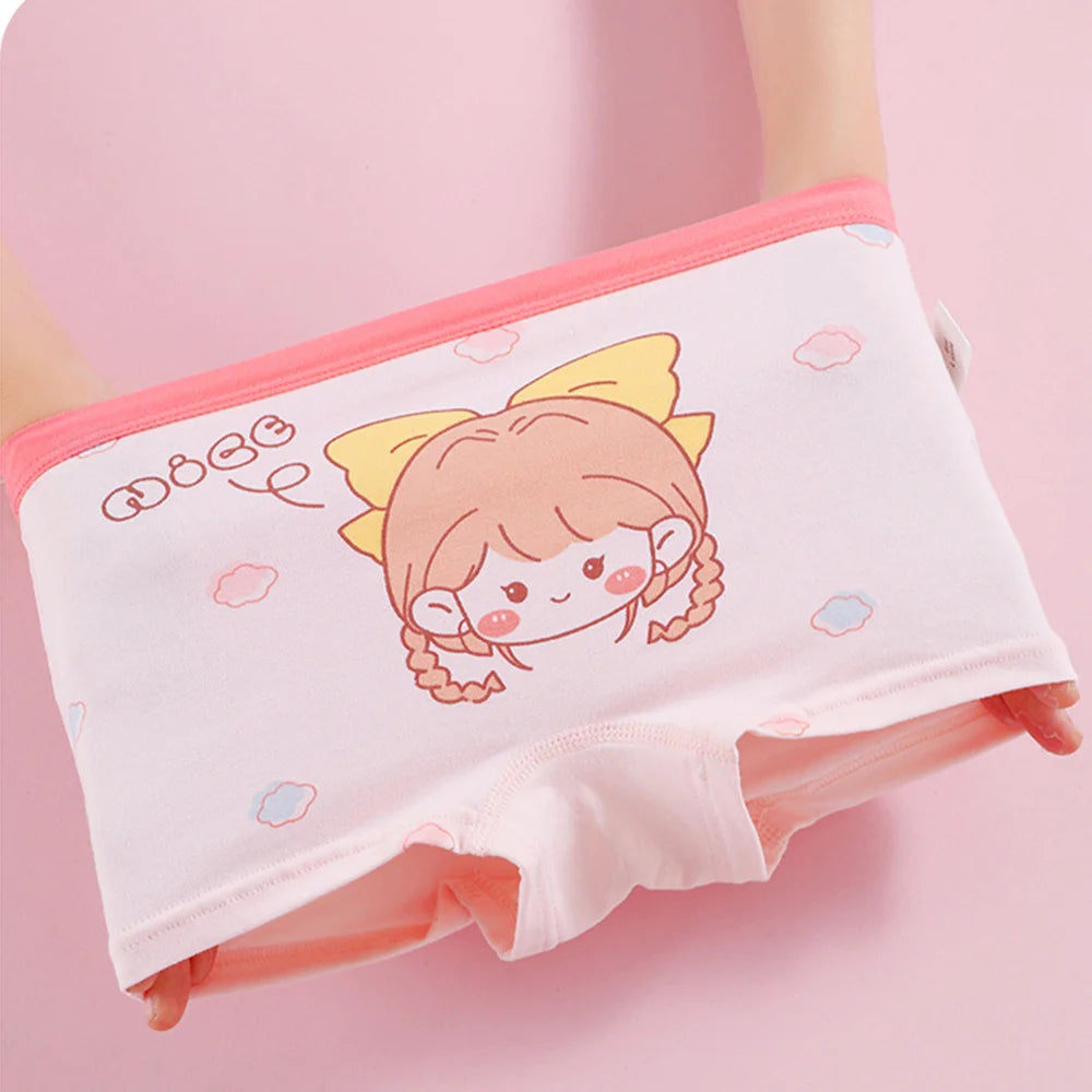 4Pcs Children Underwear Cotton Girls Boxers Briefs Beautiful Cute Princess Cartoon Panties Breathable Kids Underpants For Girls