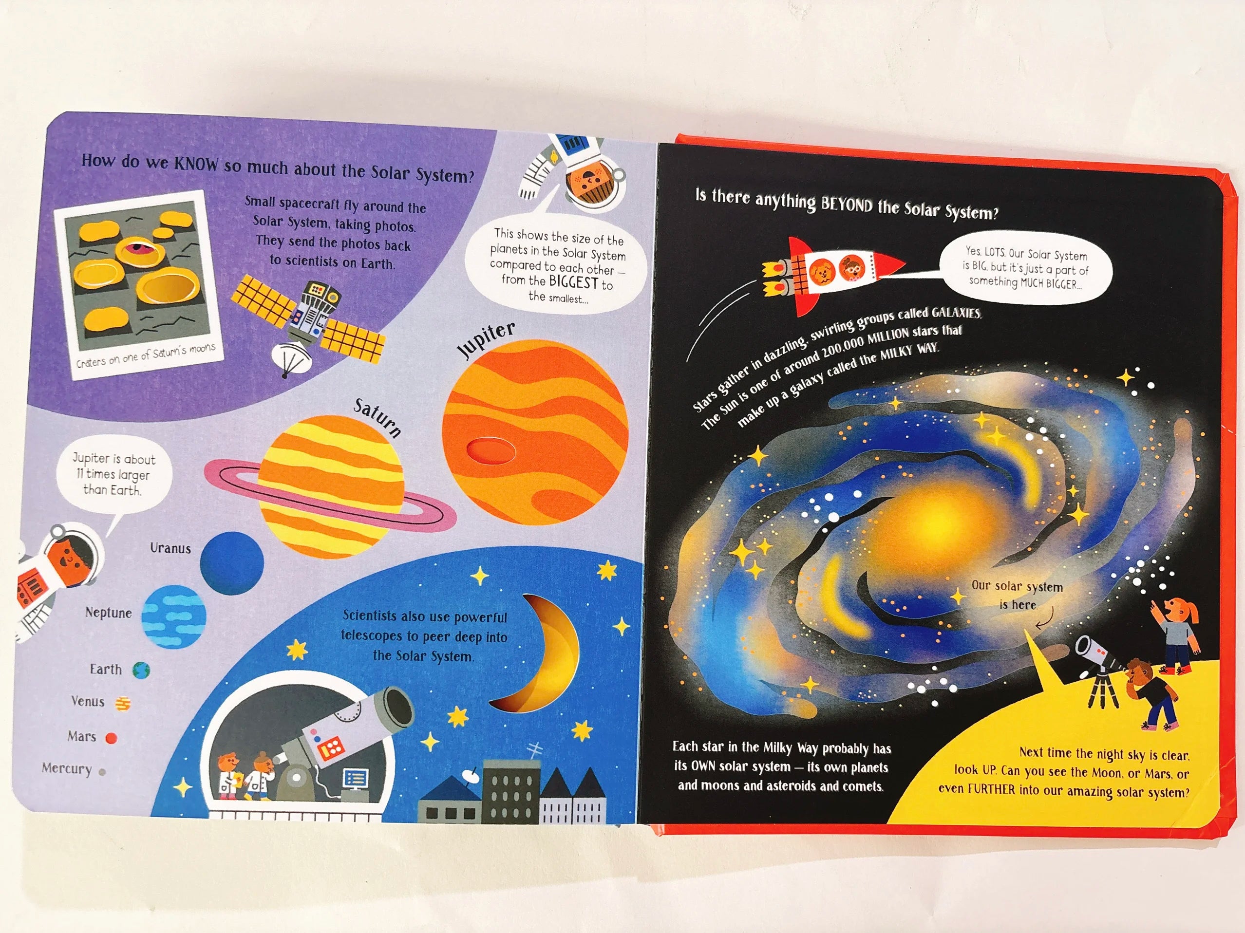 Usborne Step Inside Science Solar System Children Activity English Hardcover Book Space Knowledge Learning Kids Gift Montessori