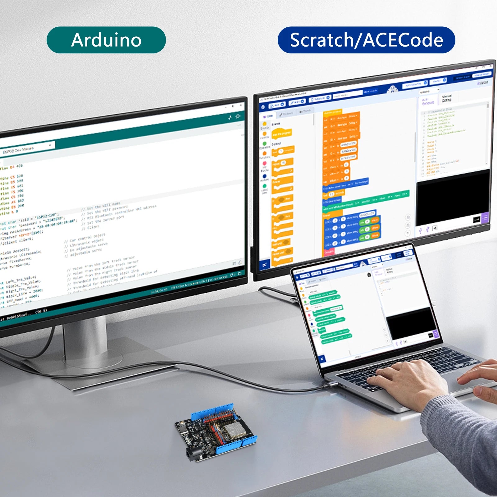 ACEBOTT ESP32 IoT Electronic Engineering Learning Kit with over 20 Sensors Programming Kit for Arduino