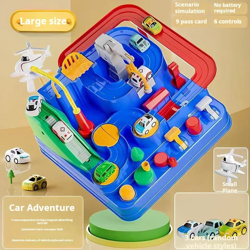 Racing Rail Car Model Educational Toys Children Track Adventure Game Brain Mechanical Interactive Train Animals Space Rocket Toy