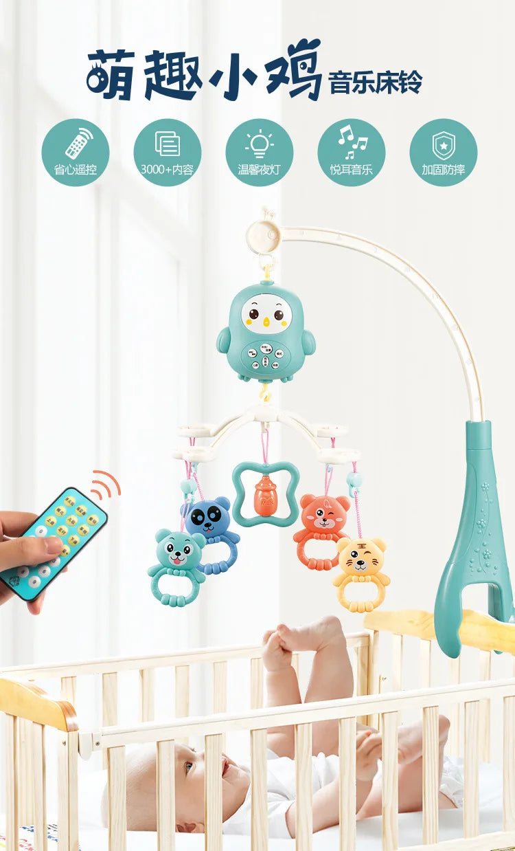 Baby Crib Mobiles Rattles Music Educational Toys Bed Bell Carousel For Cots Infant Baby Toy 0-12 Months For Newborns Toddler Toy