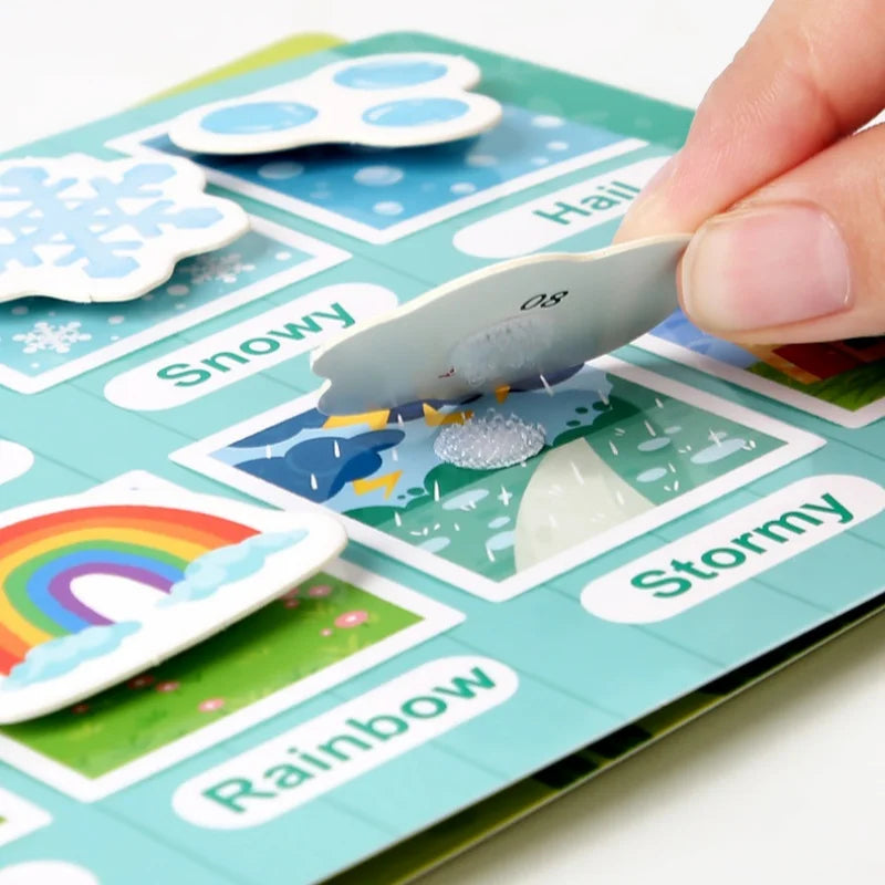 Busy Book Sticker Quiet Book for Kids Montessori Early Educational Toy Toddlers Matching Puzzles Game Baby Learning Toys Gifts