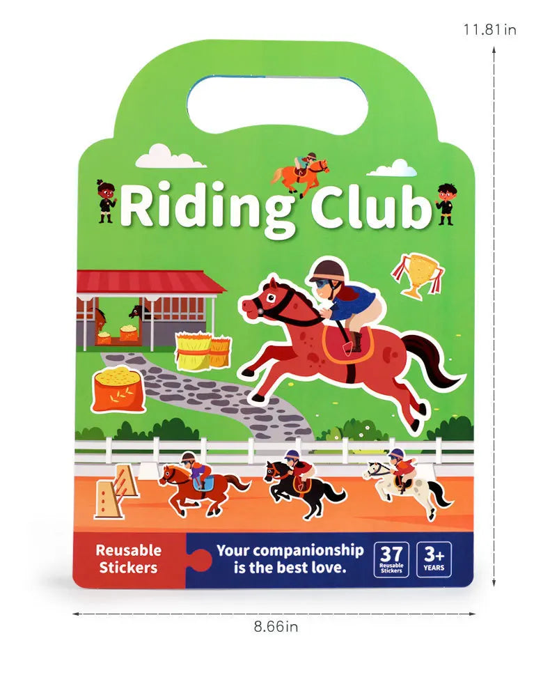 Kids' Reusable DIY Sticker Books Multi-Theme Bubble Sticker Jelly Stickers Portable Montessori Sticker Toy Gifts for Children