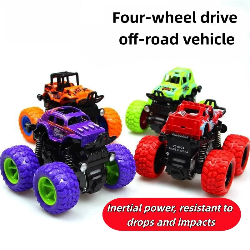 Friction Powered Monster Truck Toys - Push And Go Vehicles for Kids Best Christmas & Birthday Party Gift for Boys And Girls