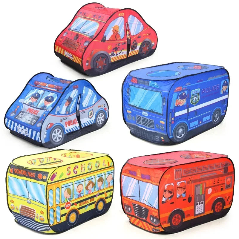 Game House Play Tents Bus Ocean Car Foldable Pop Up Toys Playhouse Children Toy Boy Girls Indoor House Ocean Balls Pool Toy Tent