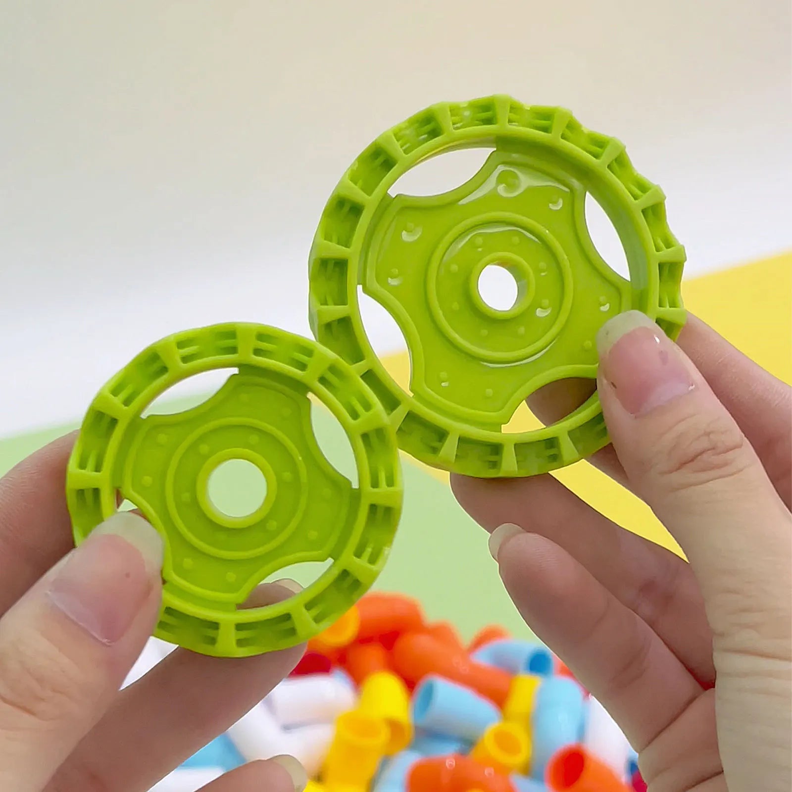 Children'S Pipe Building Blocks Toy Assembly Water Pipe Stacking Wood Beneficial Wisdom Male And Female Plastic Splicing Toy