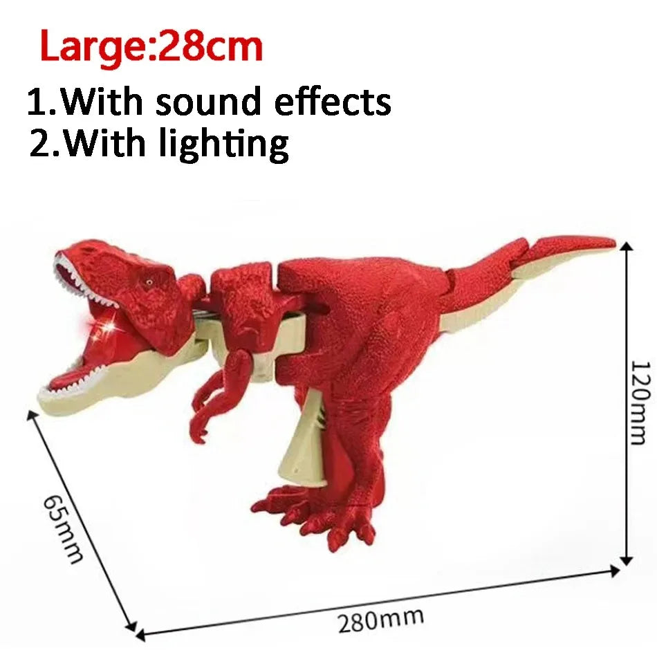 Children's Dinosaur Fidget Toy Decompression Telescopic Spring Swing Creative Battery-Free Swing Toy Christmas Gift for Kids
