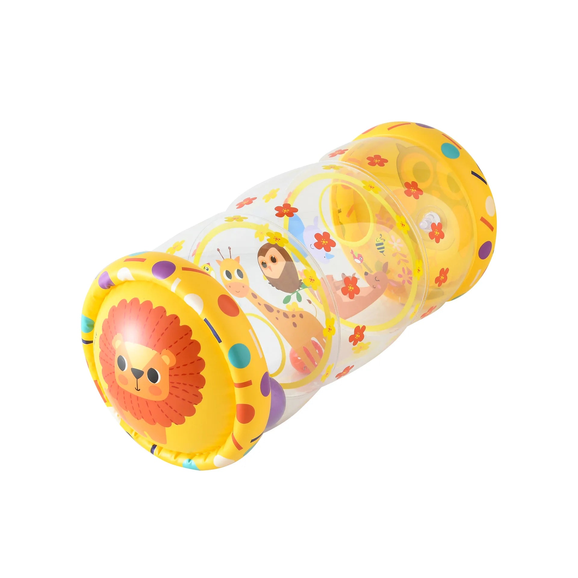 Baby Crawling Roller Montessori Activity Toy with Ball Rattle Games for Babies Development 0 6 12 Months Inflatable Crawling Toy