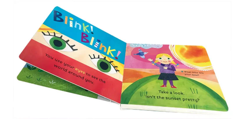 Hello World My Body Original English Board Book Colouring Activity Science Picture Book for Kids Early Education