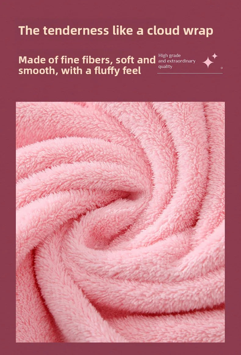 Cartoon Animal Hooded Bath Towel for Kids Coral Fleece Super Absorbent Non Shedding Bathrobe Cape for Toddler Baby