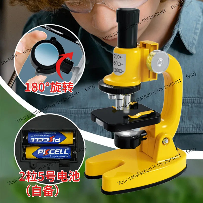 High definition 1200 times microscope toy set for primary and secondary school students science experiment puzzle science and