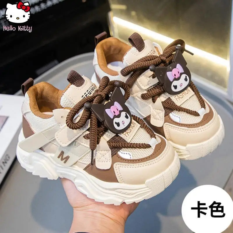 Anime Girls Kuromi Autumn New Board Shoes Sanrio Sports Dad Shoes Children Cartoon Kawaii Comfortable Breathable Casual Shoes