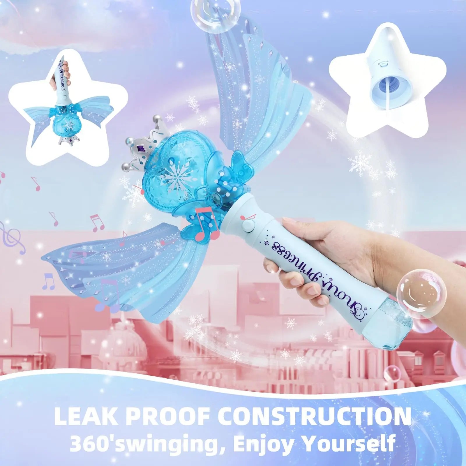 Bubble Wand for Toddlers Bubble Machine Girls Boys Electric heart-shaped Bubble Wand Bubble Maker Bubble Blower Toys Kids Gifts