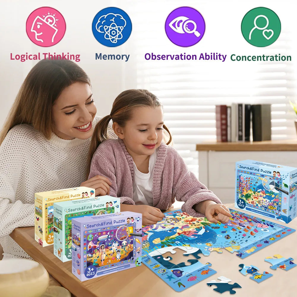 Fun Luminous Puzzles For Kids 70 Piece Creative Floor Puzzles Early Educational Learning Toy For Above 3 Years Kids Boys Girls