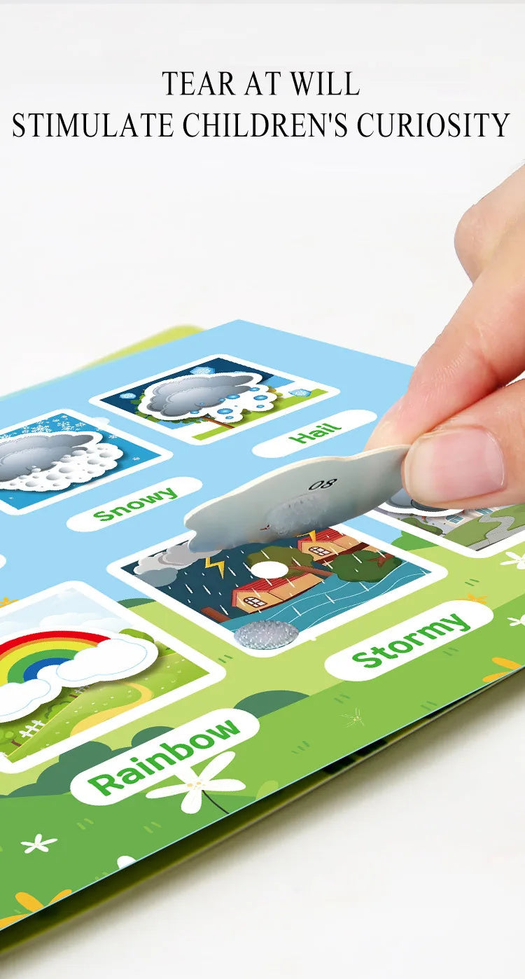 Busy Book for Toddlers Ages 2-6 Quiet Book Preschool Learning Activity Reusable Sticker & Velcro Matching Montessori Fine Mot