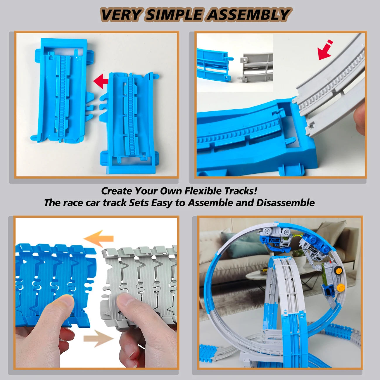 Space Track Toys Magic Climbing electric Engineering Race Car Toy  Bendable Flexible Race track Cars Train Toy For Kid Gift