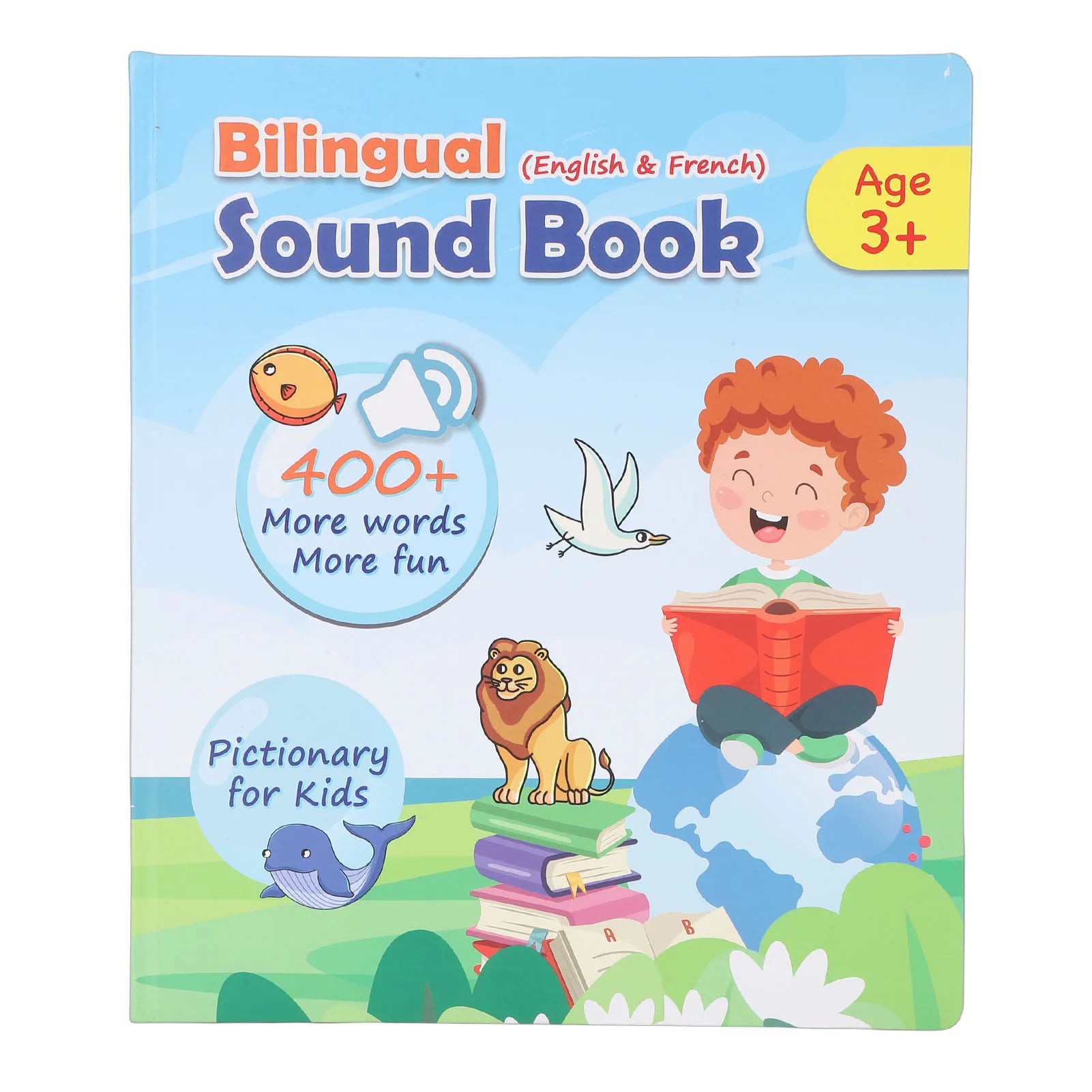 French English Bilingual Sound Book Early Learning Interactive Sound Book Educational  for Children Ages 3-8 Sound Book