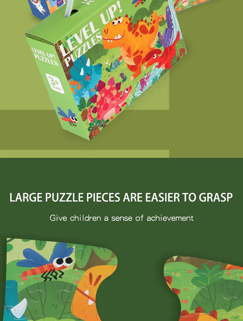 60-piece paper Custom Montessori Kids cartoon puzzle puzzle creative toy puzzle set for kids boys and girls