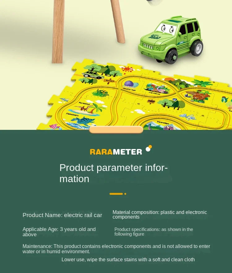 Children Puzzle Electric Railroad Speeder DIY Assembly Electric Car Automatic Rail City Scene Construction Education Toy Gift