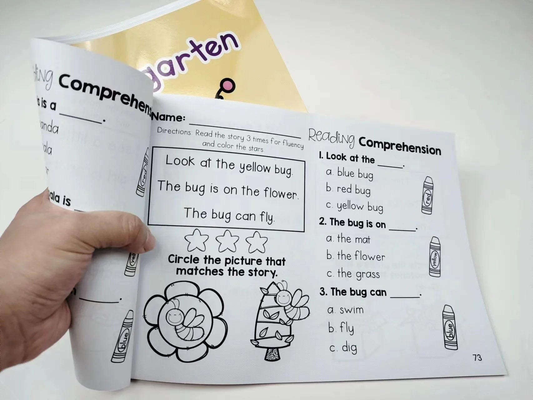 Kindergarten English Reading Comprehension Exercise Books Using Sentences Pictures and Questions To Improve Learning Skills