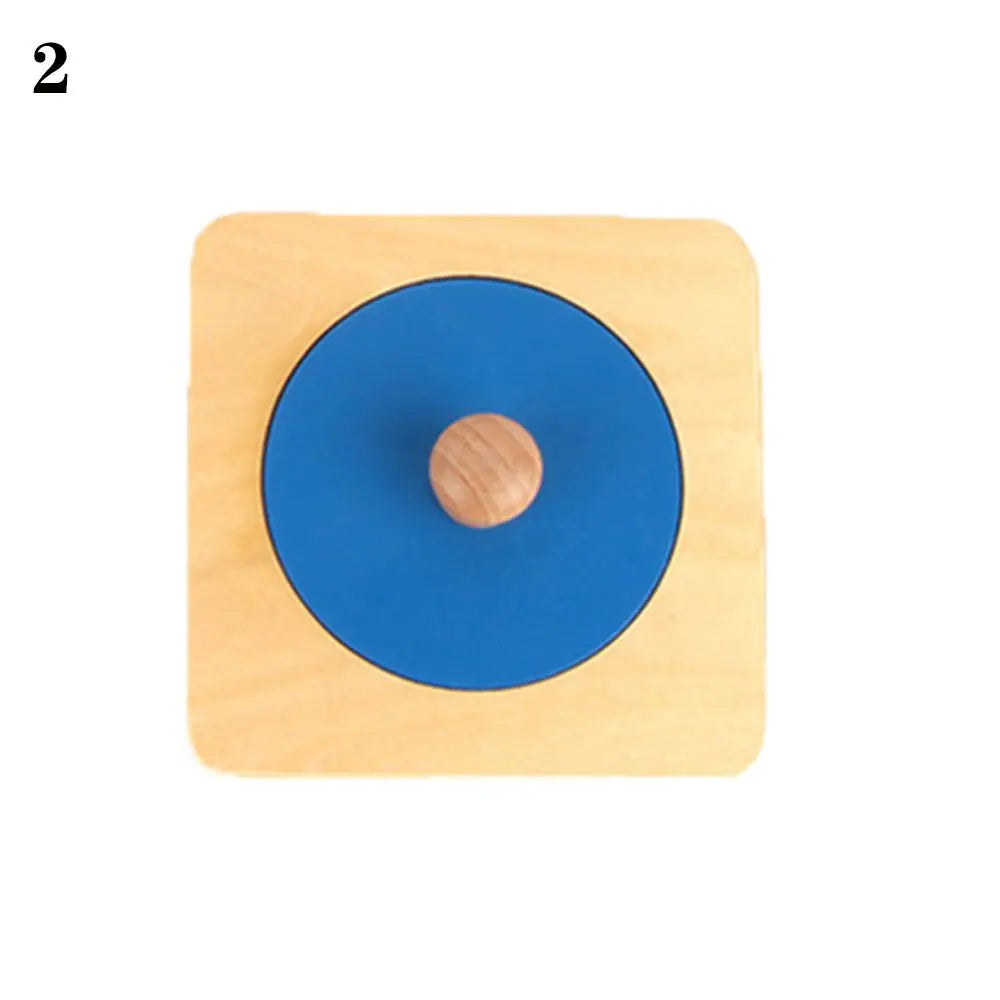 Wooden Sensory Tactile Multiple Color Pegboard Geometric Shape Matching Toy Puzzle Board Knob Panel
