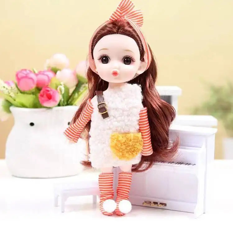 17cm Dolls 1/8 BJD Doll Princess Dress Up Boneca Children's 13 Joints Toys Dolls for Girls Dolls Multi-joint Kids Birthday Gifts