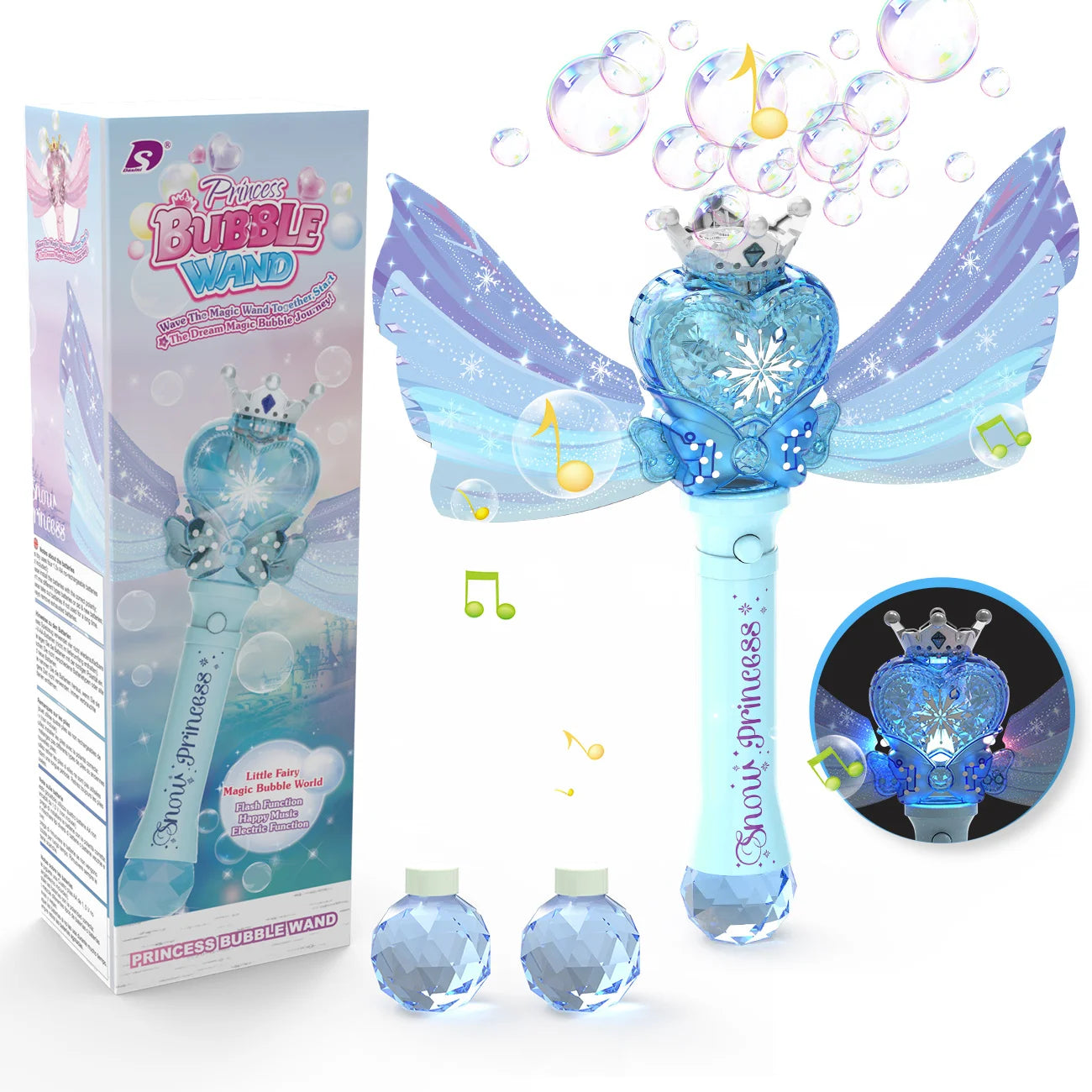 Bubble Wand for Toddlers Bubble Machine Girls Boys Electric heart-shaped Bubble Wand Bubble Maker Bubble Blower Toys Kids Gifts