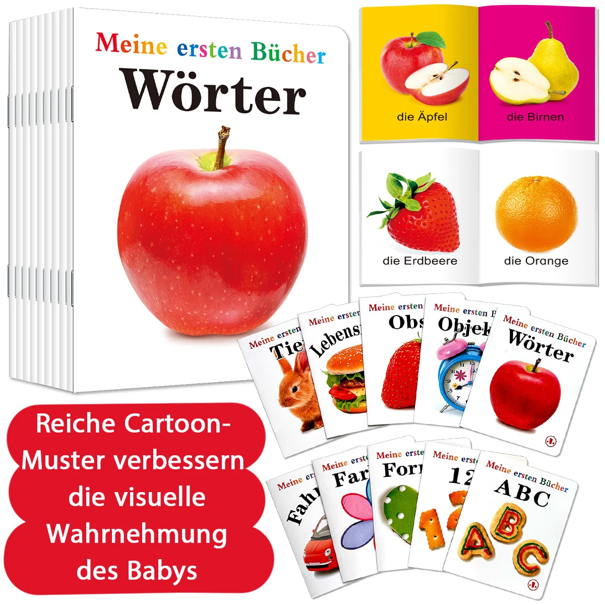 10 German-language cognitive books enrich young children's vocabulary, broaden their horizons, and promote language development.
