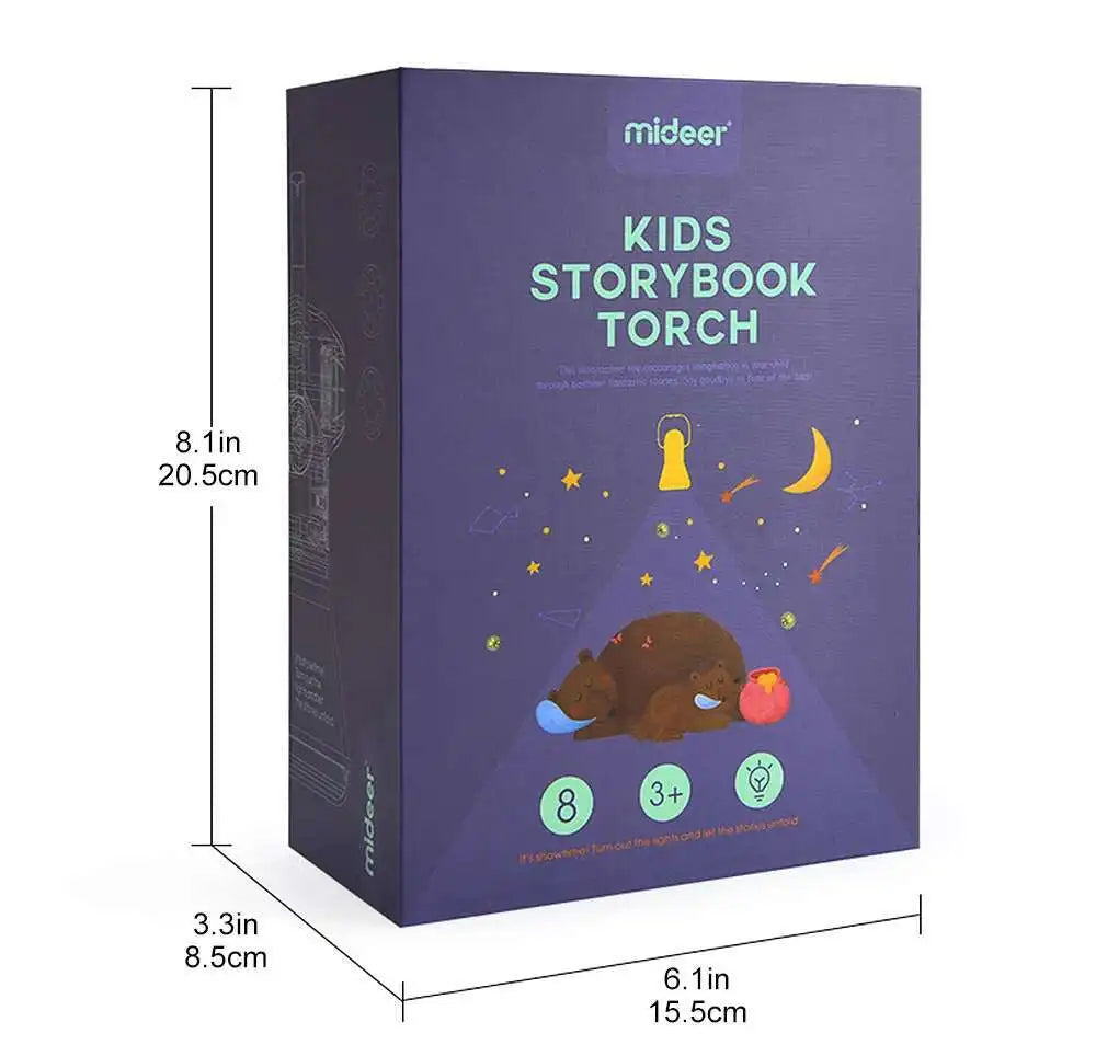 Children's Storybook Torch Projector Kaleidoscope Sky Handrail Galaxy Night Light Up Cartoon Baby Toy For Kids Educational Toys