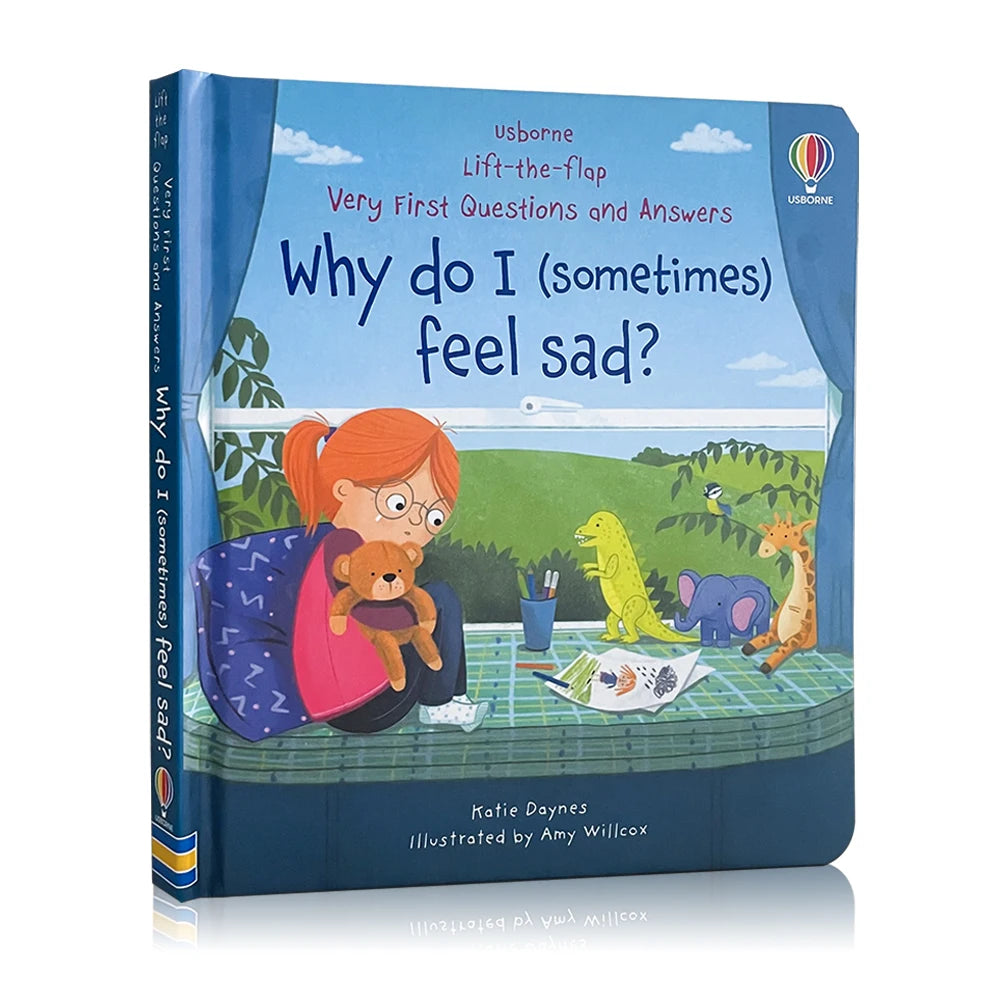 Usborne Lift The Flap Very First Questions & Answers Why Do I （Sometimes）Feel Sad ?  English Books for Kids 3D Flap Board Book