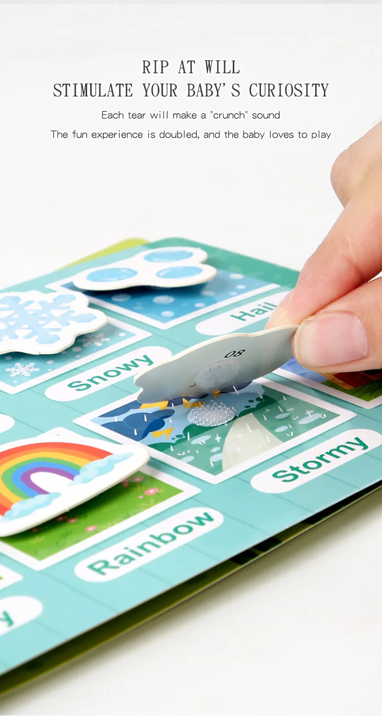 Busy Book for Kids, Animals Vehicles Dinosaurs Stickers, Matching Number & Letter Games, Interactive Learning Activity Book