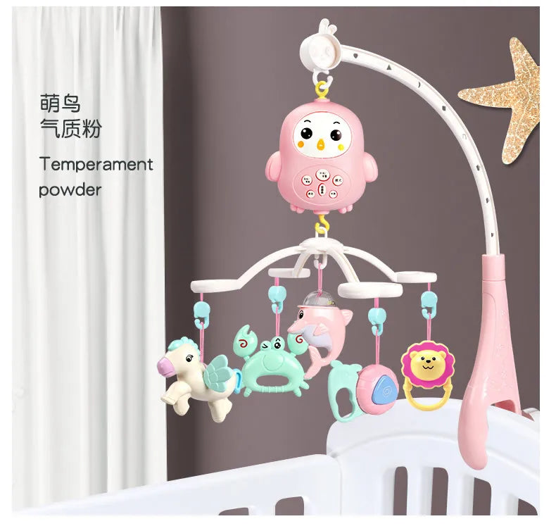 Baby Crib Mobiles Rattles Music Educational Toys Bed Bell Carousel For Cots Infant Baby Toy 0-12 Months For Newborns Toddler Toy