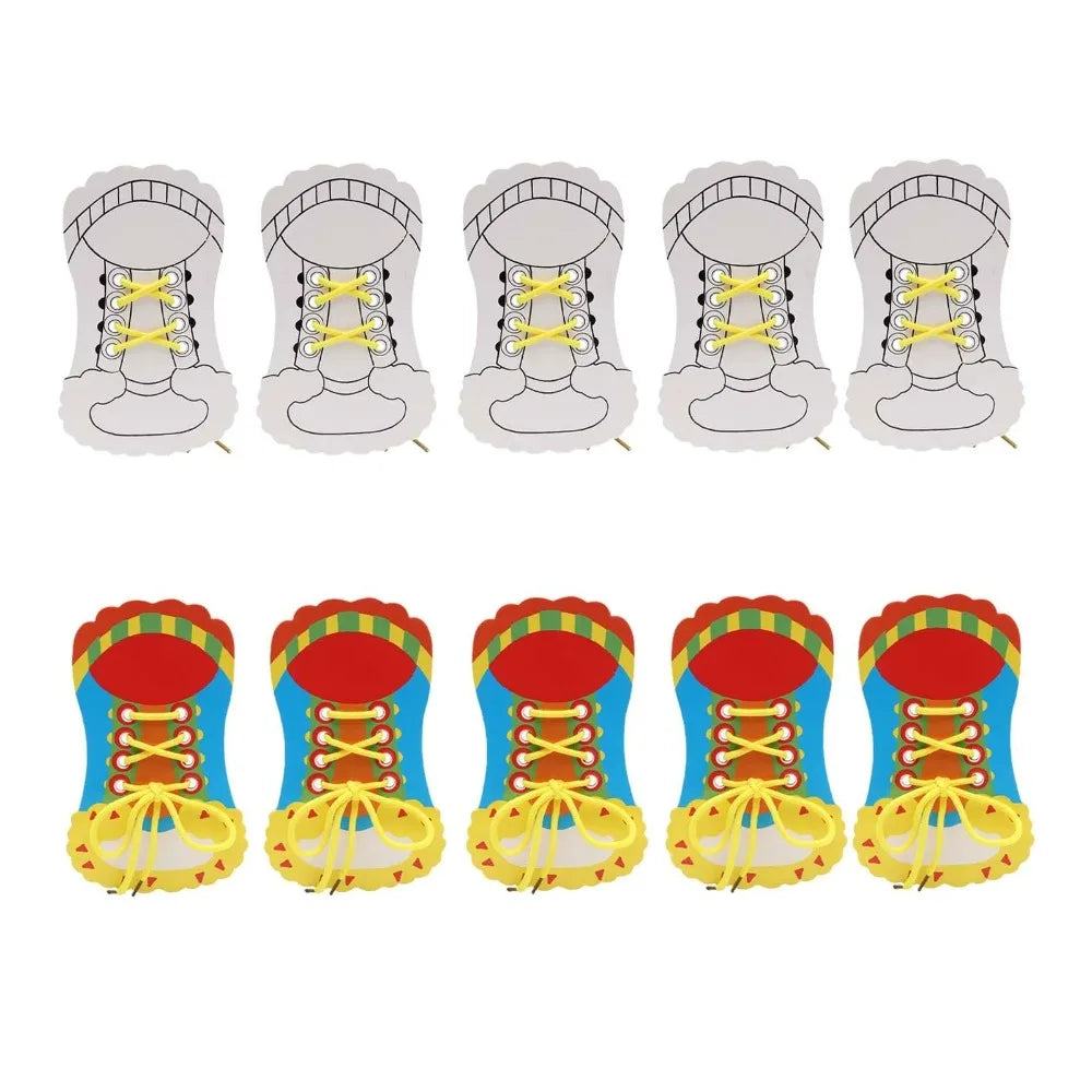 Shoelace Threading Teaching Toys Learn to Tie Shoelaces Toy Kids Toddlers Fine Motor Skills Toy Early Educational Toys Boys Girl