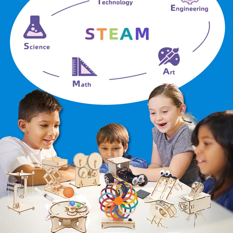 Kids DIY Science Toy Educational Scientific Experiment Kit Light Traffic Light Model Physics School STEM Projects Childrens Toy