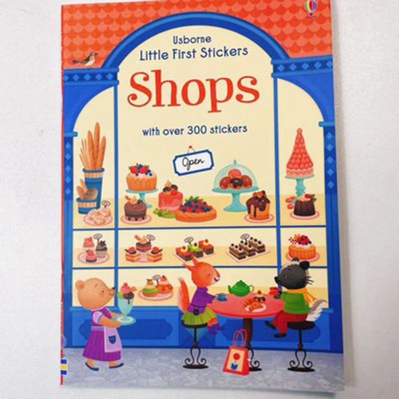 Toddler Reusable Sticker Travel/Animals Books Cartoon DIY Educational Preschool Cognition Learning Toys for Child Age 3-8 Gifts