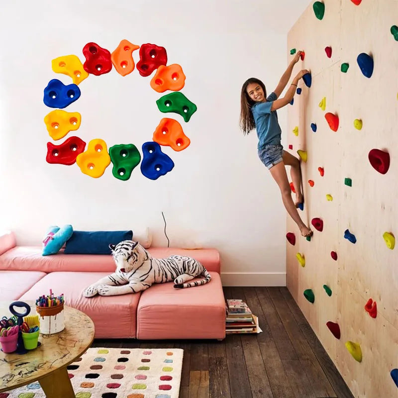 Rock Climbing Wall Stones For Kids Room Adult Rock Wall Holds Climbing Rock Wall Grips Kit Indoor And Outdoor Playground Playset