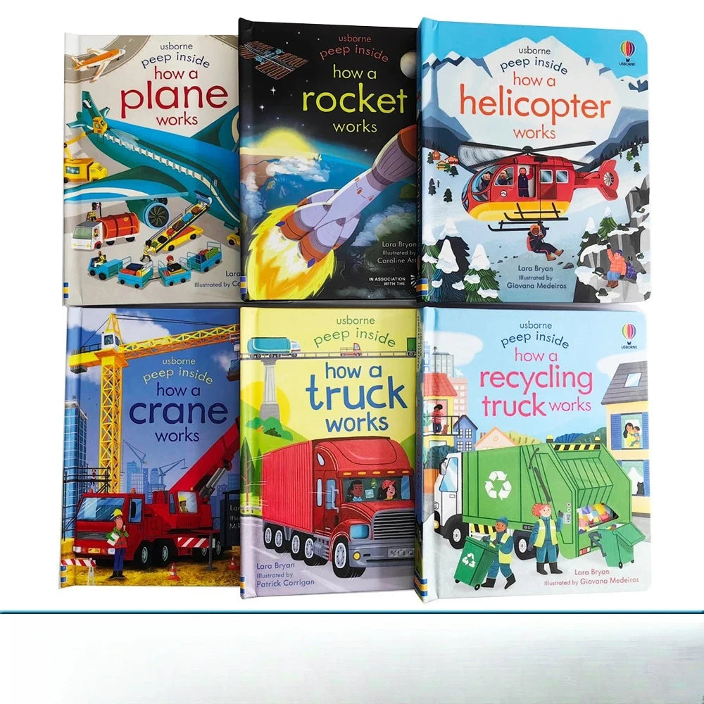 Usborne Peep Inside How Works Series Scientific Knowledge Learning Picture Book in English Daily Bedtime Reading Book