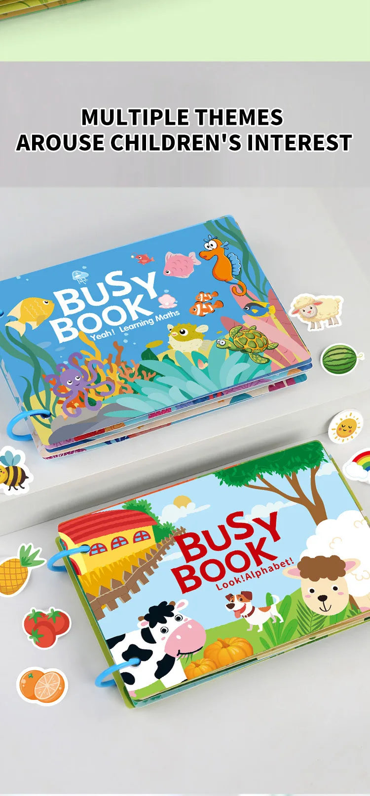 Montessori Baby Busy book My First Quiet Book Paste Early Learning Education Toy Children Toy Matching Montessori Toys for Baby