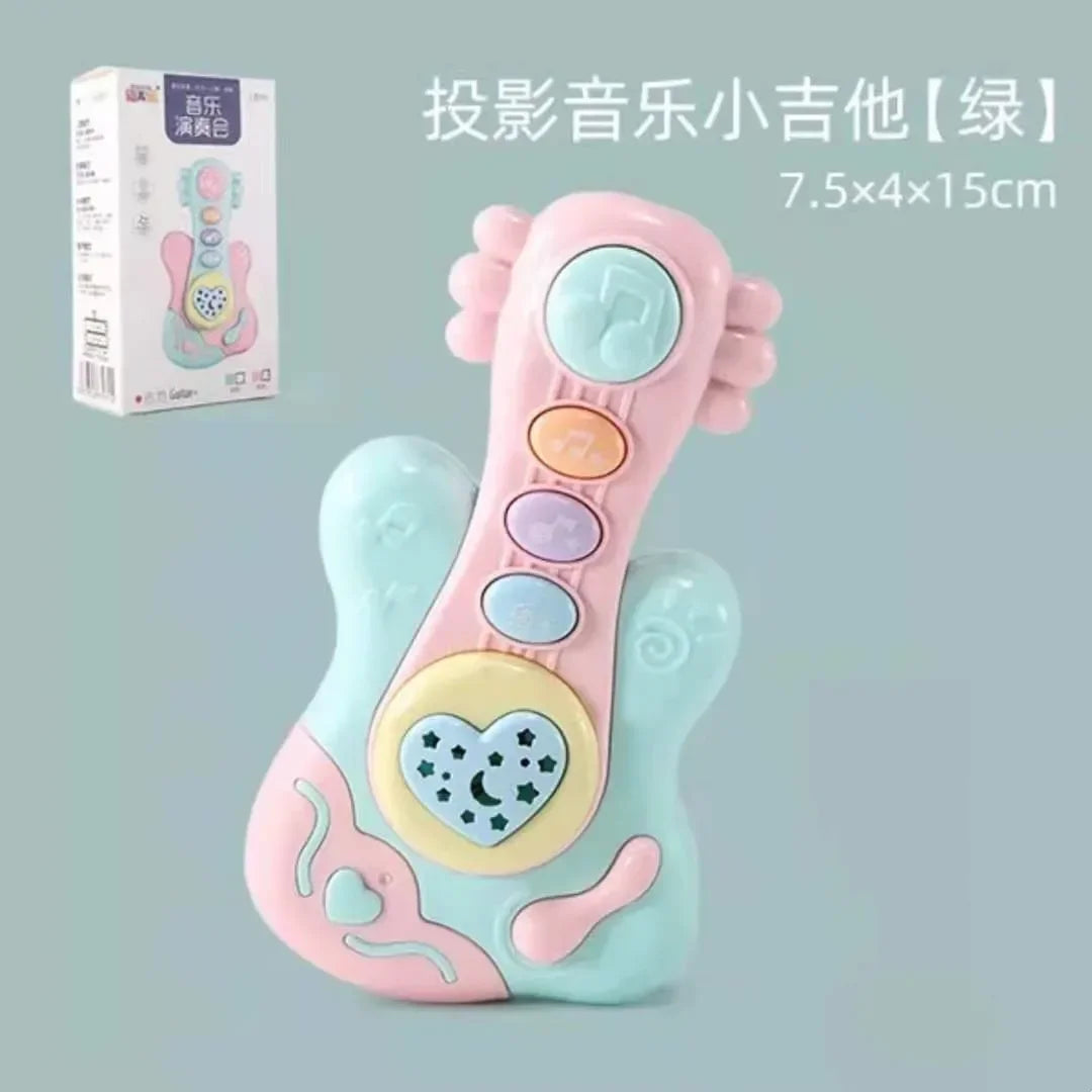 Kids Electronic Music Guitar Toy Multifunction Early Learning Instrument for Children Educational Musical Playset for Ages 3-6