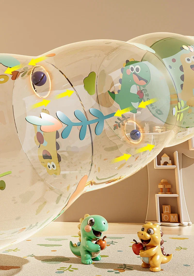 Baby Crawling Roller Montessori Activity Toy with Ball Rattle Games for Babies Development 0 6 12 Months Inflatable Crawling Toy