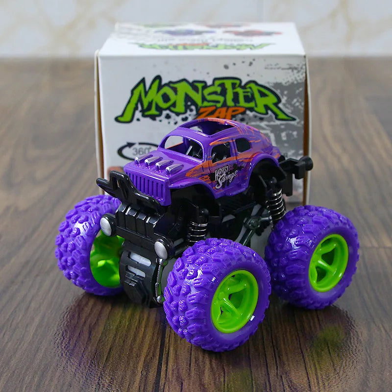 Friction Powered Monster Truck Toys - Push And Go Vehicles for Kids Best Christmas & Birthday Party Gift for Boys And Girls