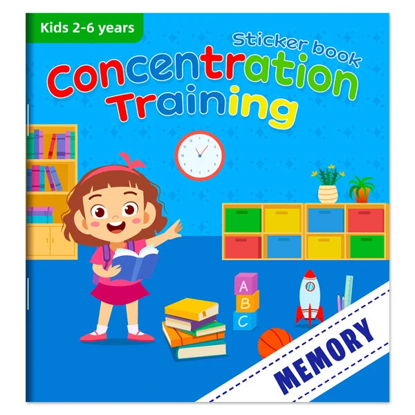 Montessori Toys Cartoon Sticker Books Focus on Potential Development Education Sticker Toys for Children 3-6Y