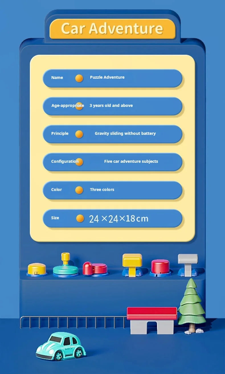 Racing Rail Car Model Educational Toys Children Track Adventure Game Brain Mechanical Interactive Train Animals Space Rocket Toy