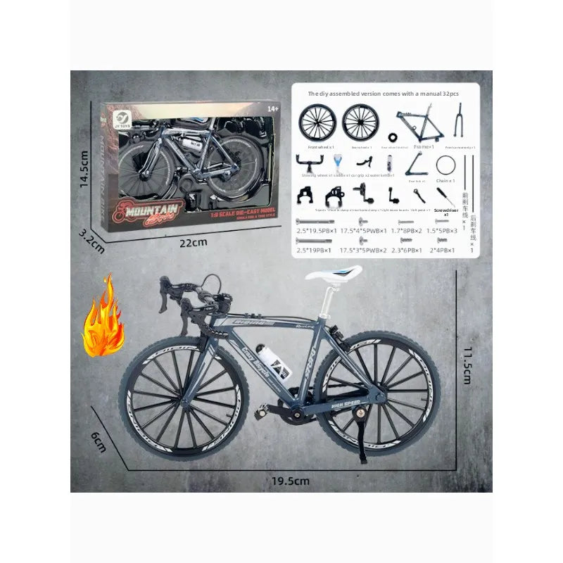 DIY Bicycle Model, Pressure Melting Finger Mountain Assembly Bicycle, Simulation Collection, Gifts, Children's Toys