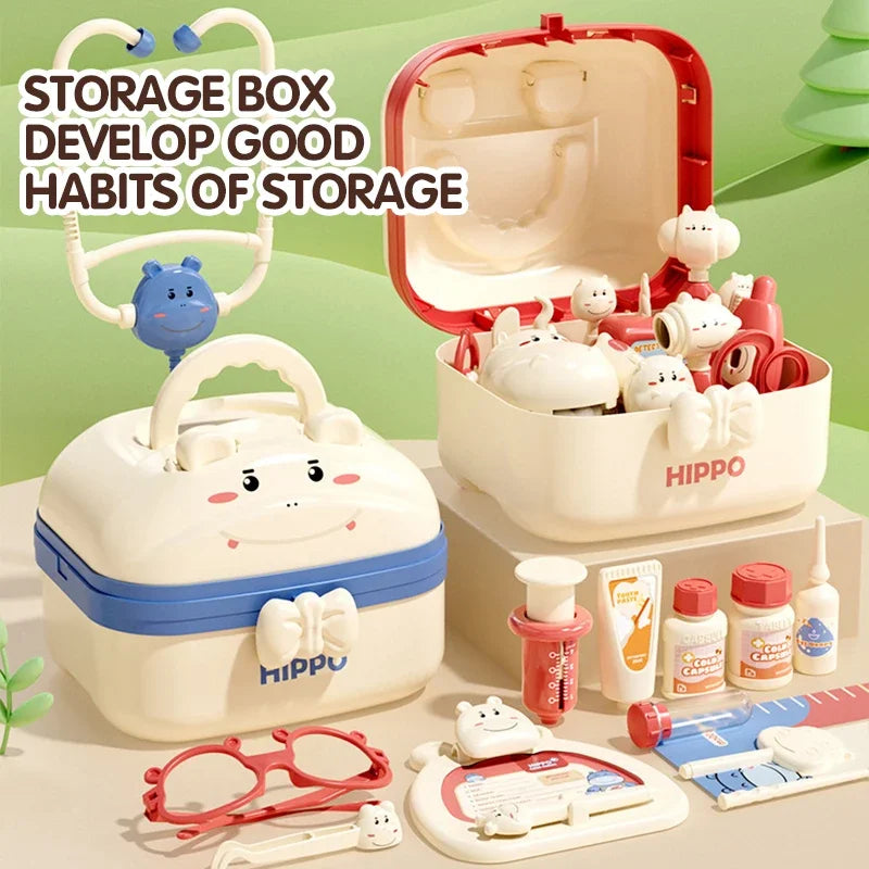 Children Doctor Medical Kit Play Set Storage Box Children Hospital Nurse Game Toys Kids Girls Boys Gift Cute Educational Toys