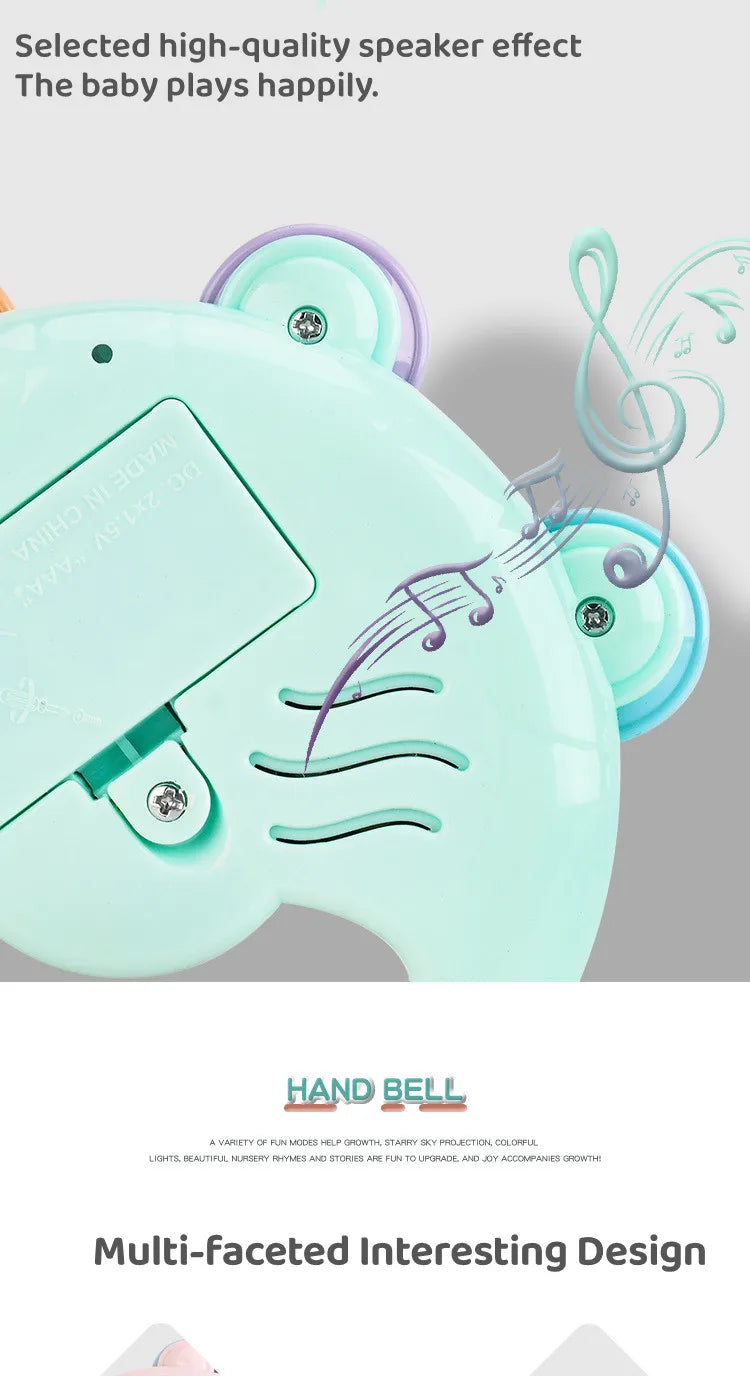 Kids Electronic Music Guitar Toy Multifunction Early Learning Instrument for Children Educational Musical Playset for Ages 3-6