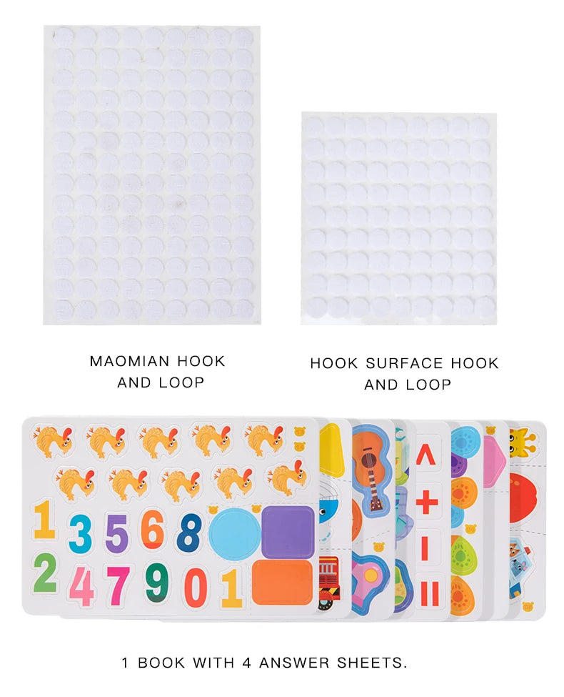 1pc Enlightenment Busy Book Paper Pasting Book Operation Board Baby Learning Children's Quiet Picture Books