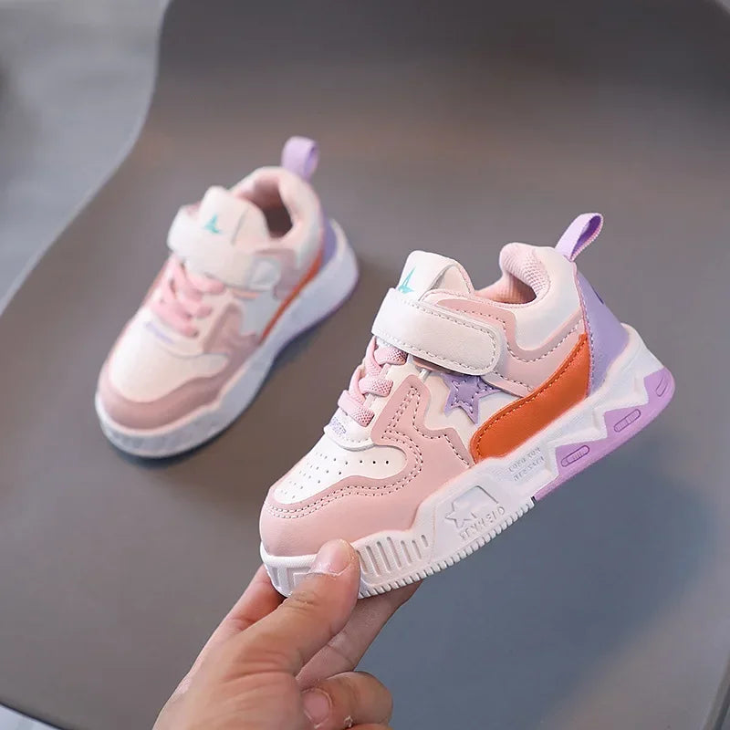 New stylechildren's breathable sports shoes forboys and girls,outdoor casual shoes,fashionable running shoes with star patternss
