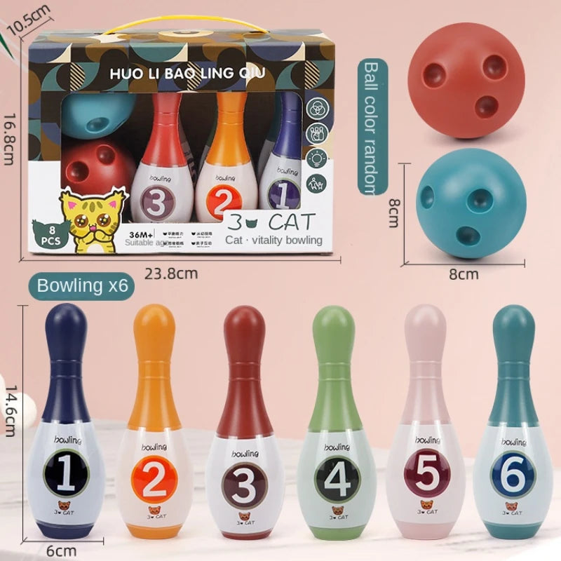 Children's Bowling Toys For Boys And Girls Indoor Sports Balls For Children Parent-Child Interaction Puzzle And Early Education